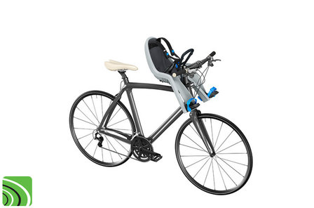 Thule RideAlong Mini 100104 op fiets voorzijde