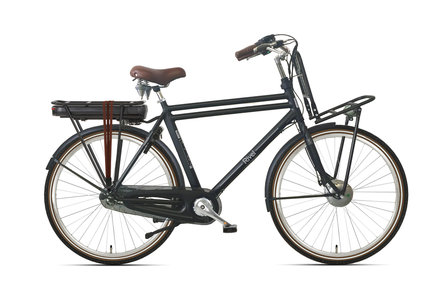 Rivel Riviera - elektrische fiets - Heren - Zwart met bruine details