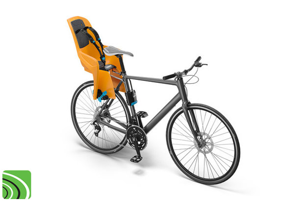 Thule RideAlong Lite Zinnia oranje op fiets